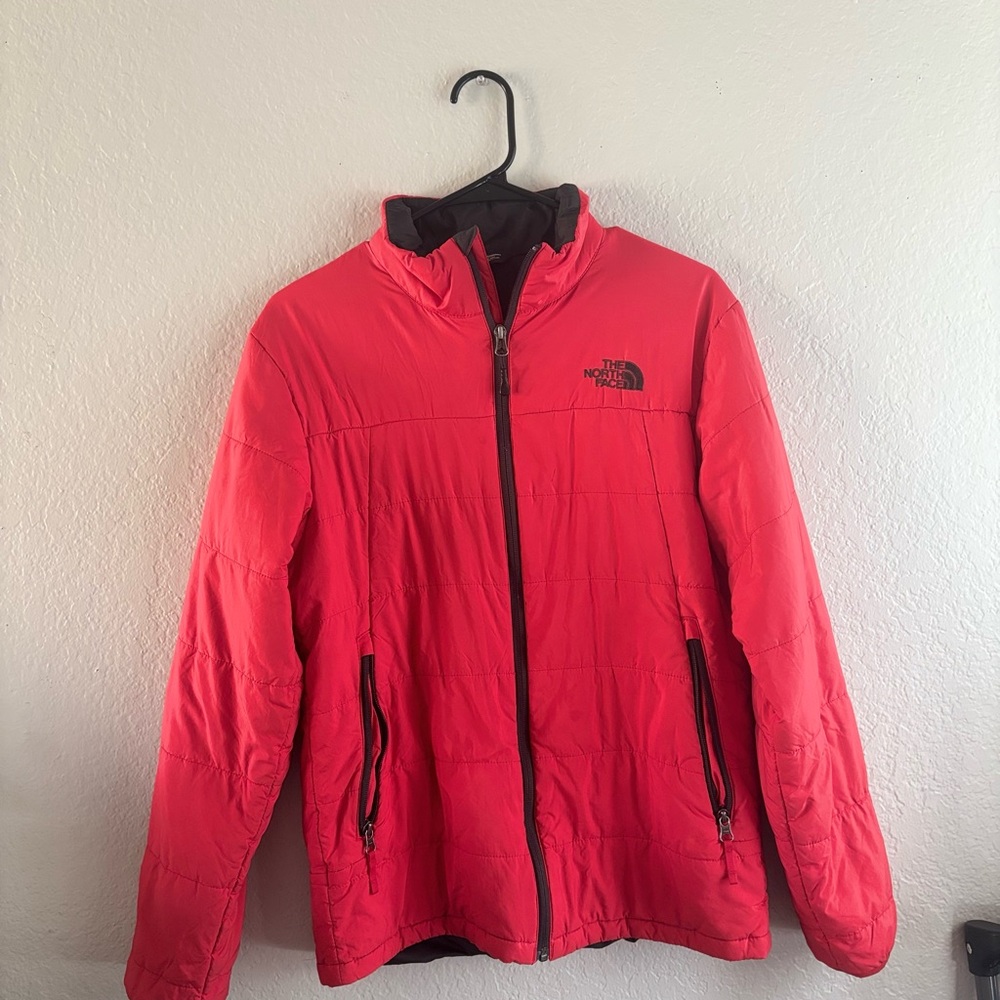 The North Face Men's Vibrant Red Puffer Jacket